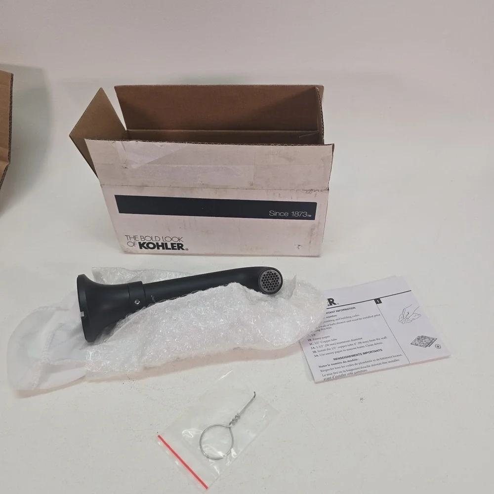 Kohler 27423-BL Wall Mount Bath Spout Matte Black Tone Series Non-Diverter